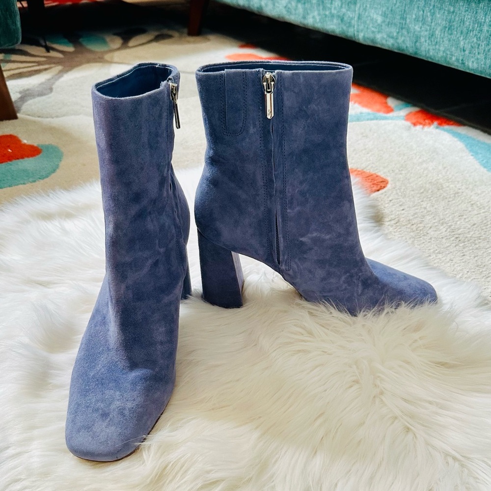 Sam Edelman Codie Dusty Violet Suede Ankle Boots Sz 9.5